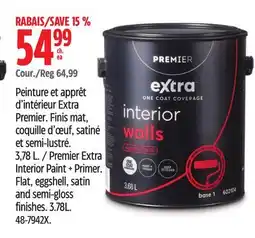 Canadian Tire Premier Extra Interior Paint + Primer offer