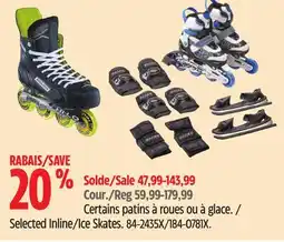Canadian Tire Selected Inline/Ice Skates offer