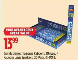 Canadian Tire Kaboom Large Sparklers, 20-Pack offer