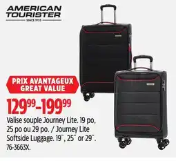 Canadian Tire American Tourister Journey Lite Softside Luggage. 19˝, 25˝ or 29˝ offer