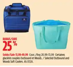 Canadian Tire Selected Outbound and Woods Soft Coolers offer