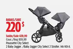 Canadian Tire Baby Jogger City Select 2 Stroller offer