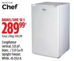 Canadian Tire MASTER Chef 3.0 Cu-Ft Upright Freezer, White offer