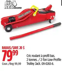 Canadian Tire Big Red 2-Ton Low-Profile Trolley Jack offer