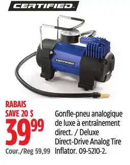 Canadian Tire Certified Deluxe Direct-Drive Analog Tire Inflator offer