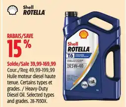 Canadian Tire Shell Rotella Heavy-Duty Diesel Oil offer