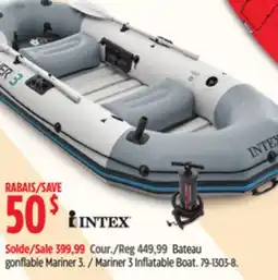 Canadian Tire Intex Mariner 3 Inflatable Boat offer