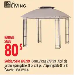 Canadian Tire For Living Springdale 8´ x 8´ Gazebo offer