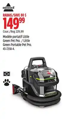 Canadian Tire Bissell Little Green Portable Pet Pro offer