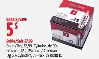 Canadian Tire Crosman 12g CO2 Cylinders offer
