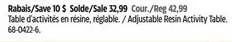 Canadian Tire Adjustable Resin Activity Table offer