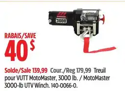 Canadian Tire MotoMaster 3000-lb UTV Winch offer