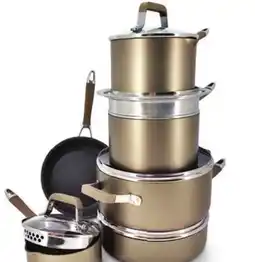 Canadian Tire PADERNO 12-Pc Champagne Bronze Non-Stick Cookset offer