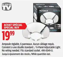 Canadian Tire Bell & Howell 6-Panel Adjustable Light. No wiring needed. Fits standard socket offer
