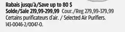 Canadian Tire Shark Selected Air Purifiers offer