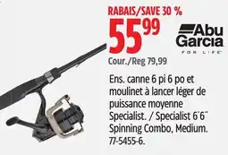 Canadian Tire Abu Garcia Specialist 6´6˝ Spinning Combo offer