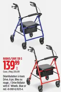 Canadian Tire Drive Rollator with 6˝ Wheels offer
