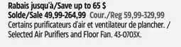 Canadian Tire Honeywell Selected Air Purifiers and Floor Fan offer