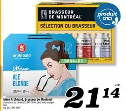 Marché Richelieu BIÈRE ARCHIBALD, BRASSEUR DE MONTRÉAL | BEER offer
