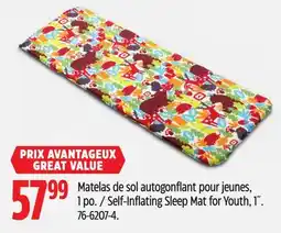 Canadian Tire Outbound Self-Inflating Sleep Mat for Youth offer