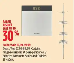 Canadian Tire Type A Selected Bathroom Scales and Caddies offer