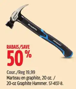 Canadian Tire Mastercraft 20-oz Graphite Hammer offer