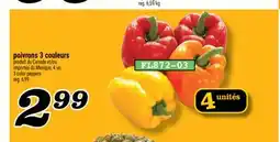 Marché Richelieu POIVRONS 3 COULEURS | 3 COLOR PEPPERS offer