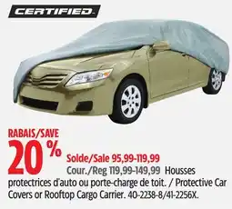 Canadian Tire Motomaster Protective Car Covers or Rooftop Cargo Carrier offer
