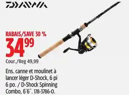 Canadian Tire Daiwa D-Shock Spinning Combo, 6´6˝ offer