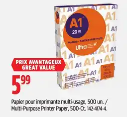 Canadian Tire A1 Multi-Purpose Printer Paper, 500-Ct offer