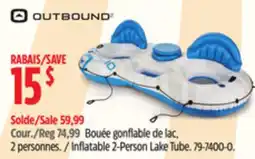 Canadian Tire Outbound Inflatable 2-Person Lake Tube offer