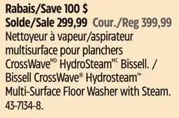 Canadian Tire Bissell CrossWave Hydrosteam Multi-Surface Floor Washer with Steam offer