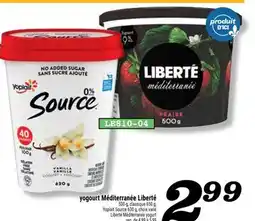 Marché Richelieu YOGOURT MÉDITERRANÉE LIBERTÉ | LIBERTÉ MÉDITERRANÉE YOGURT offer