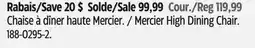 Canadian Tire CANVAS Mercier High Dining Chair offer