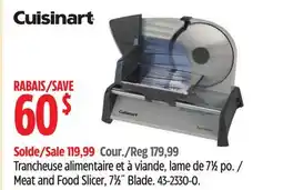 Canadian Tire Cuisinart Meat and Food Slicer, 71⁄2˝ Blade offer