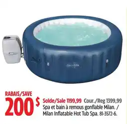Canadian Tire Saluspa Milan Inflatable Hot Tub Spa offer