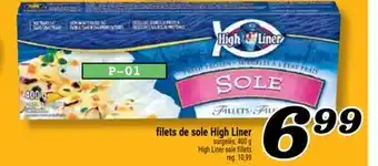 Marché Richelieu FILETS DE SOLE HIGH LINER | HIGH LINER SOLE FILLETS offer