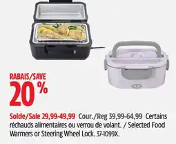 Canadian Tire AutoTrends Selected Food Warmers or Steering Wheel Lock offer