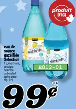 Marché Richelieu EAU DE SOURCE GAZÉIFIÉE SELECTION |SELECTION CARBONATED SPRING WATER offer