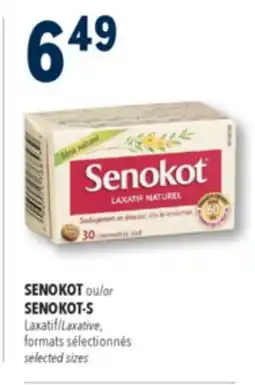 Familiprix SENOKOT or SENOKOT-S, Laxative, selected sizes offer