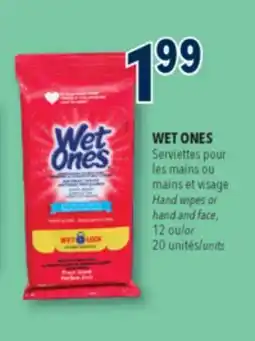 Familiprix WET ONES, Hand wipes or hand and face, 12 or 20 units offer