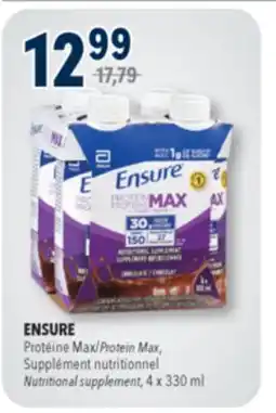 Familiprix ENSURE, Protein Max, Supplément Nutritional supplement, 4 x 330 ml offer