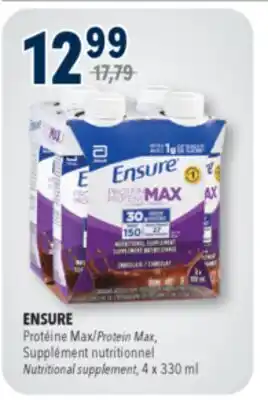 Familiprix ENSURE, Protein Max, Supplément Nutritional supplement, 4 x 330 ml offer