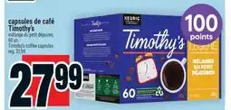 Super C capsules de café Timothy's | Timothy's coffee capsules offer