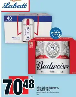 Super C bière Labatt Budweiser, Michelob Ultra | beer offer