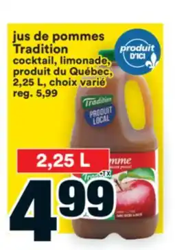 Super C Tradition jus de pommes / cocktail, limonade Tradition, 2,25 L offer