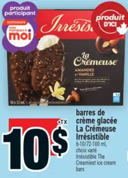 Super C barres de crème glacée La Crémeuse Irrésistible | Irrésistible The Creamiest ice cream bars offer