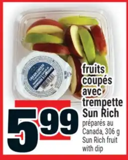 Super C fruits coupés avec trempette Sun Rich | Sun Rich fruit with dip offer