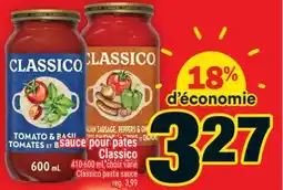 Super C sauce pour pâtes Classico | Classico pasta sauce offer