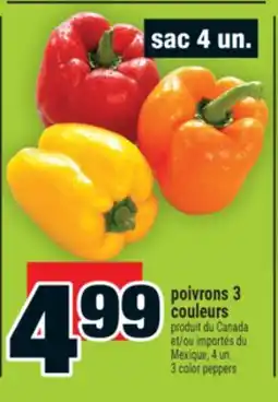 Super C poivrons 3 couleurs, 4un. / 3 color peppers offer